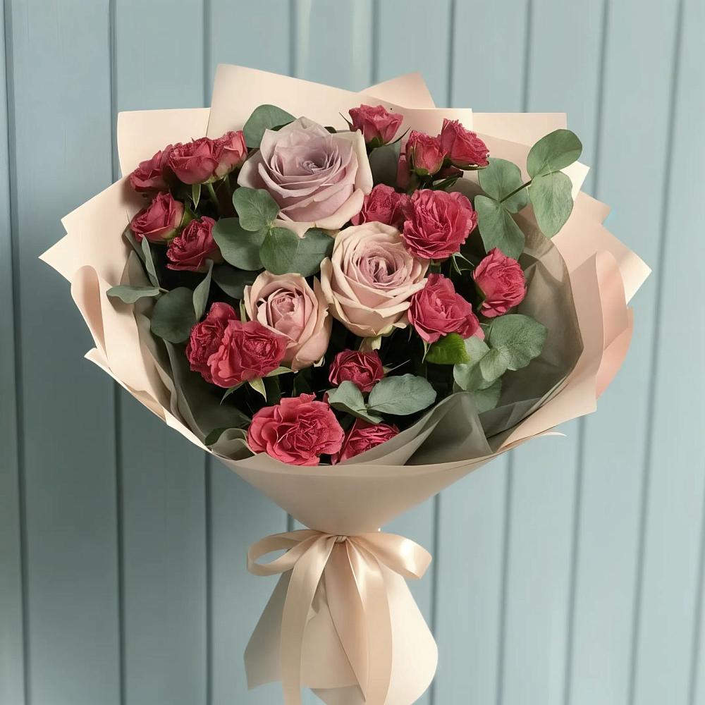 Букет цветов из: Гвоздики и Розы в Селявном