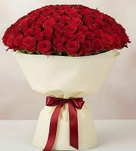 Букет 101 Красная роза Милано в Селявном