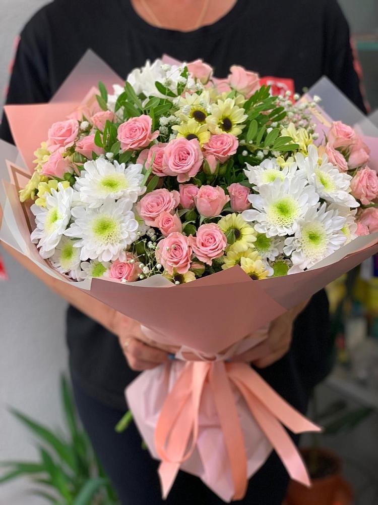 Букет цветов из: Розы и Хризантемы в Селявном