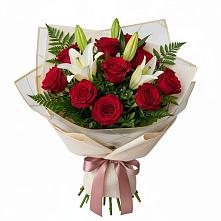 Букет цветов из:  Лилии и Розы в Селявном