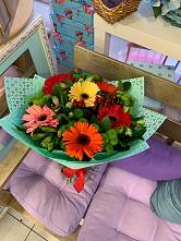 Букет цветов из:  Герберы, Хризантемы и Альстромерии #REPLACE_PRED# Селявном