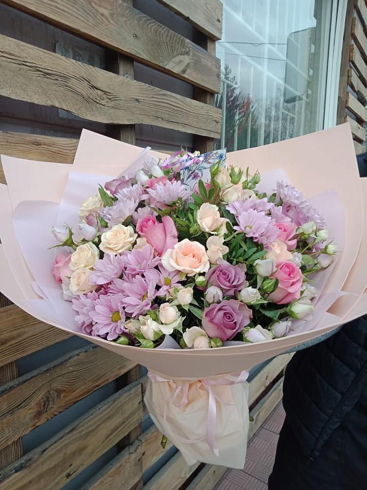 Букет цветов из: Розы и Хризантемы в Селявном