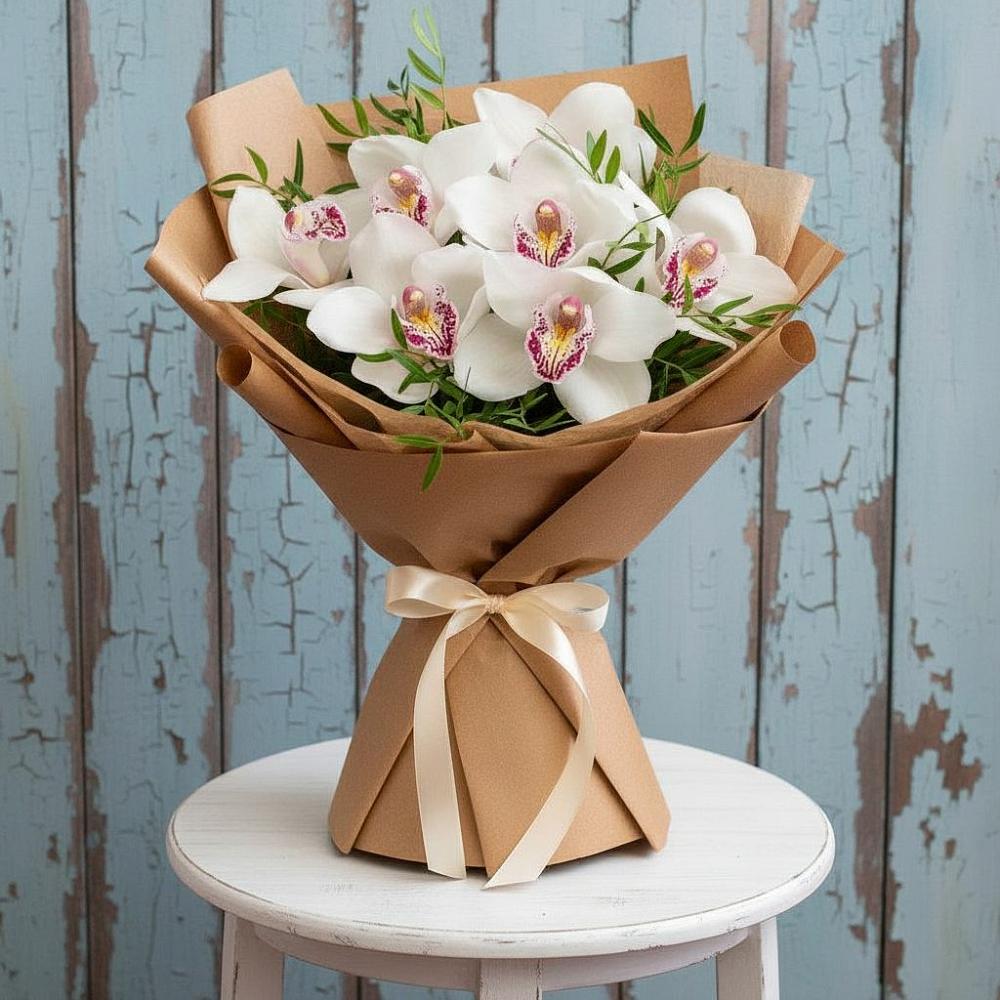 Букет цветов из: Орхидеи и Розы в Селявном