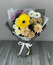 Букет цветов из:  Розы, Герберы и Хризантемы в Селявном