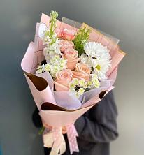 Букет цветов из:  Хризантемы и Розы в Селявном