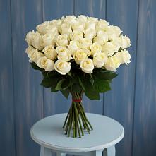 Букет 51 Белая роза Эдлесс Лав в Селявном