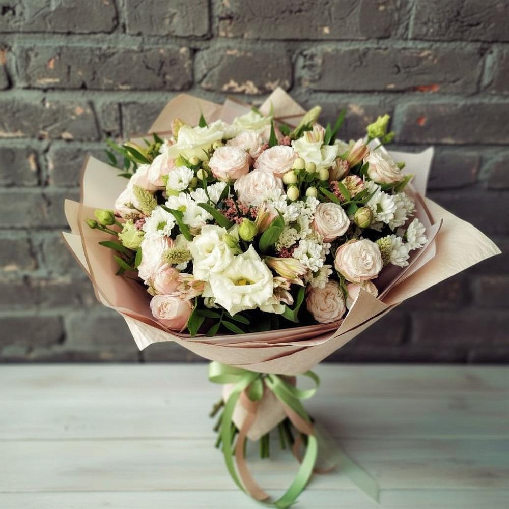 Букет цветов из: Альстромерии, Розы и Хризантемы в Селявном