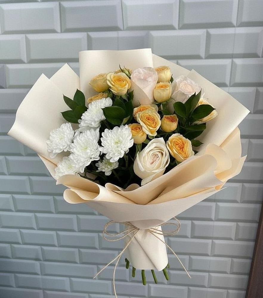 Букет цветов из: Розы и Хризантемы в Селявном