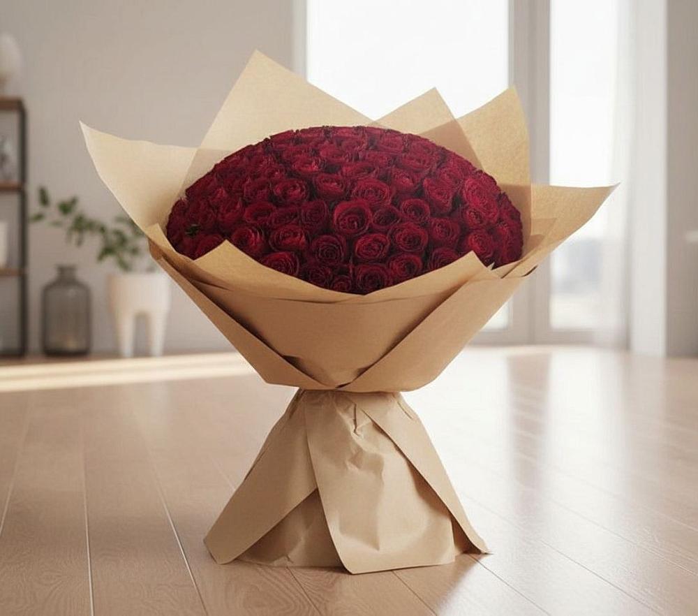 Букет 101 Красная роза в Селявном