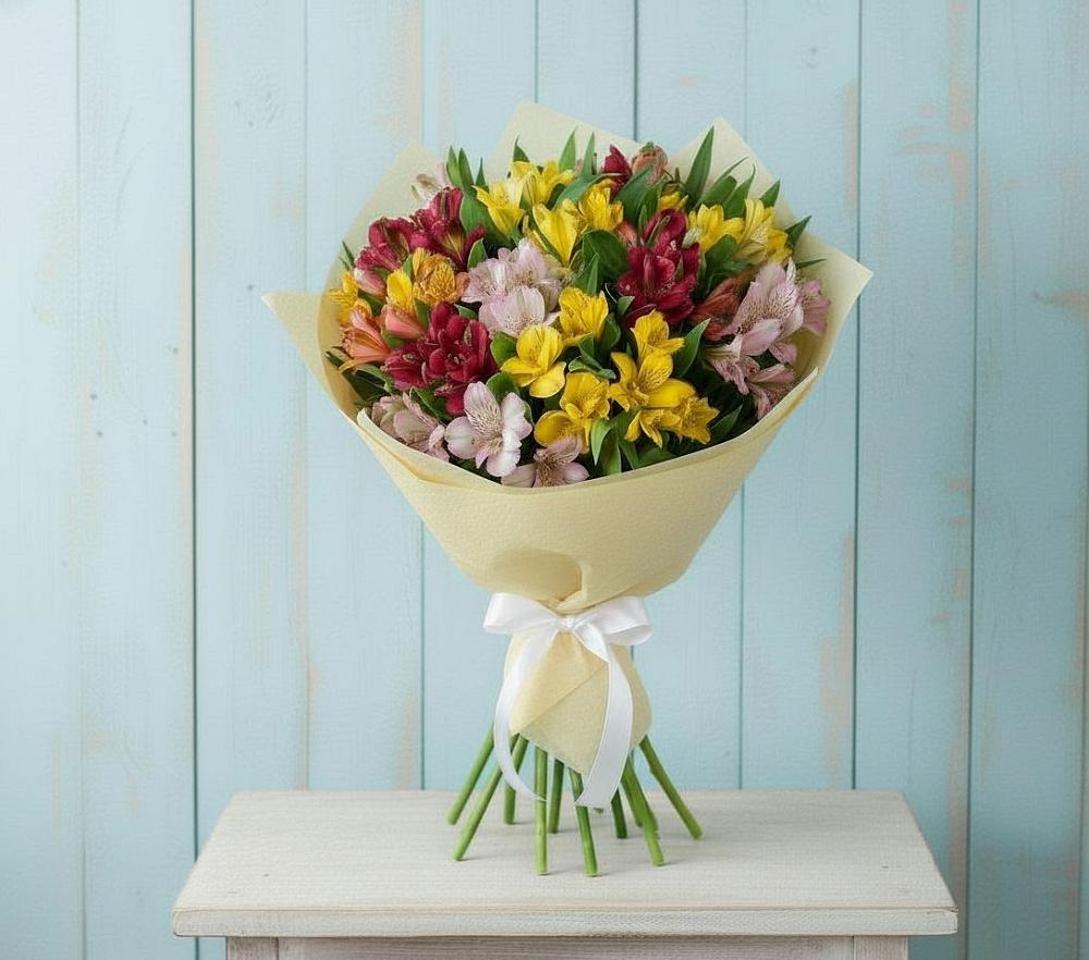 Букет цветов из: Альстромерии в Селявном