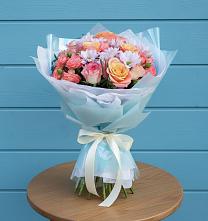 Букет цветов из:  Хризантемы и Розы в Селявном