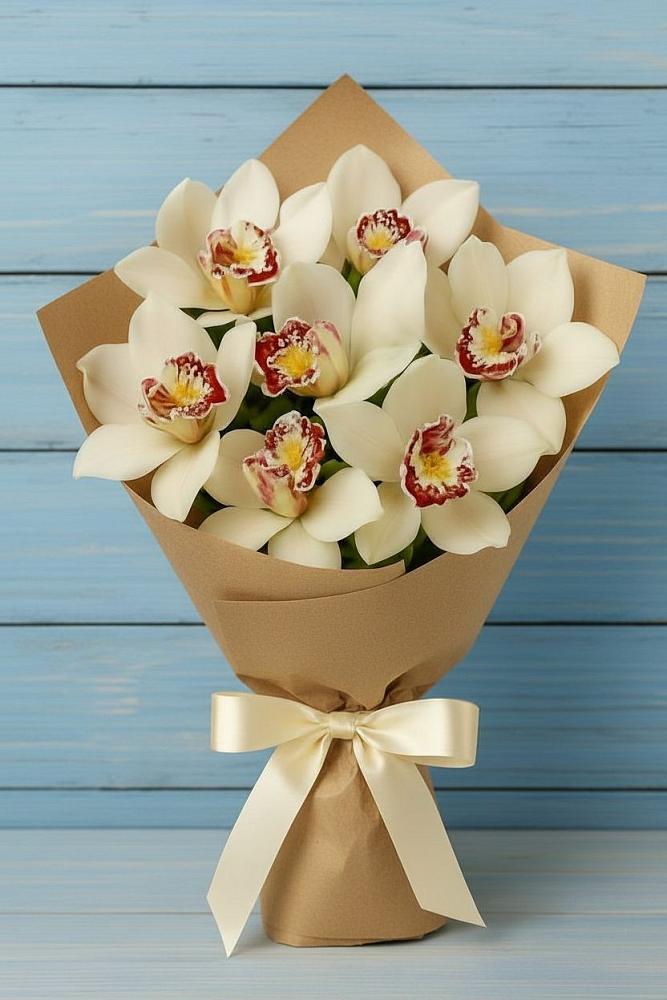 Букет цветов из: Орхидеи и Розы в Селявном